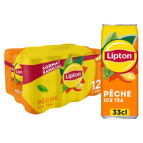 Boisson Au Th Glac Saveur P Che Lipton Le Pack De Canettes De