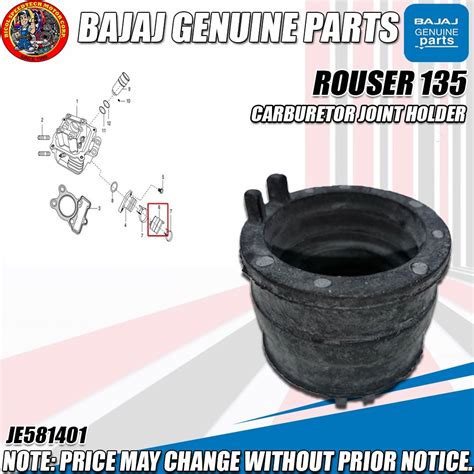 ROUSER 135 CARBURETOR JOINT HOLDER KMC GENUINE JE581401 Shopee