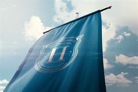 Realistic Vertical Flags Mock Up Outdoor Edition Behance