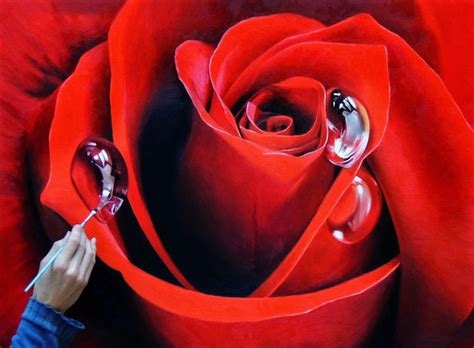 Realistic Rose Painting at PaintingValley.com | Explore collection of ...