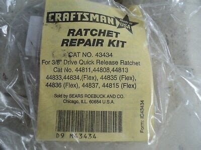 Craftsman Ratchet Repair Kit For Drive Ratchet Free