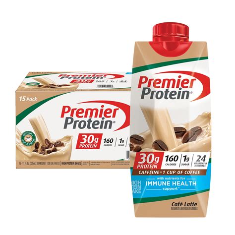 Premier Protein 30g High Protein Shake Café Latte 11 Fl Oz 15 Pk