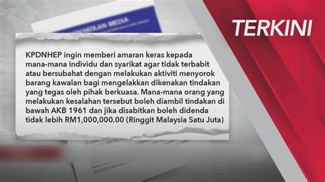 TERKINI KPDNHEP Lancar Ops Anti Sorok Banteras Aktiviti Sorok Barang