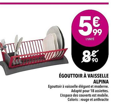 Promo égouttoir à Vaisselle Alpina chez Supeco iCatalogue fr