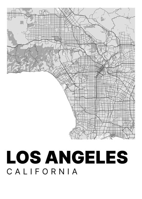 Karte Minimalist Los Angeles Map ǀ Alle Stadtkarten Und Landkarten An