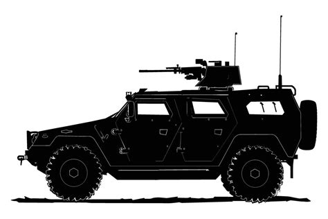 Armored Vehicle Graphic Silhouette Vector Art At Vecteezy