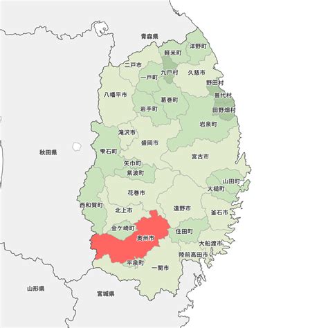 岩手県奥州市の地図 Map It マップ・イット