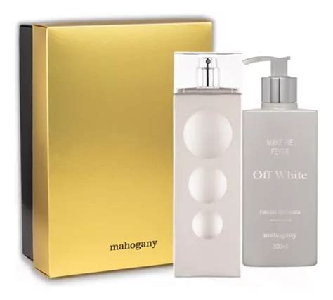 Perfume 100ml Hidratante 300ml Make Fever white Mahogany Frete grátis