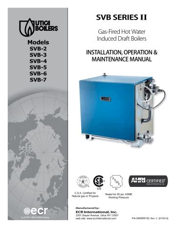 Utica Boilers SVB Gas Boiler Installation Operation Manual Manualzz