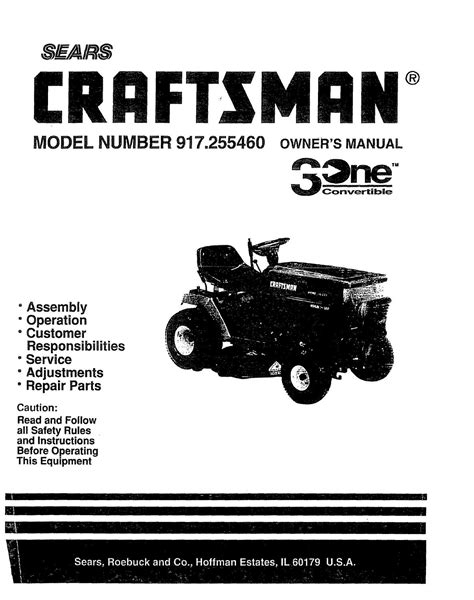 Craftsman Lawn Tractor Model Diagram Craftsman Law