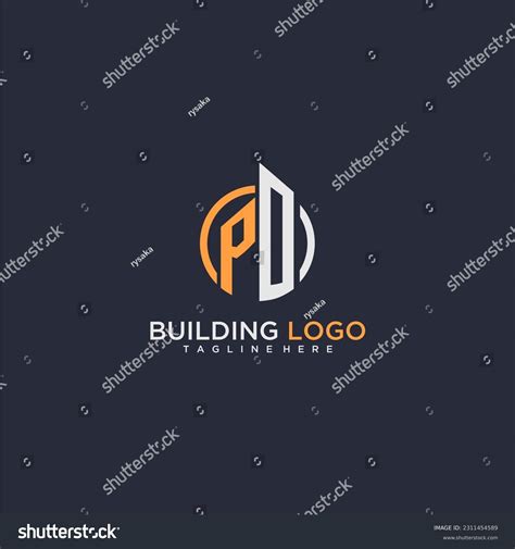 Po Initial Monogram Logo For Real Estate With Royalty Free Stock