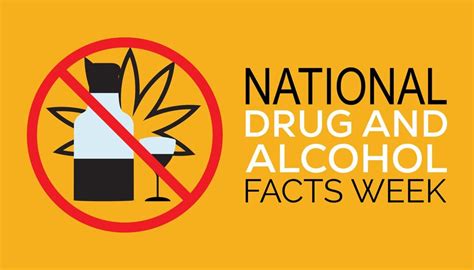 Premium Vector National Drug And Alcohol Facts Week Is Observed Every