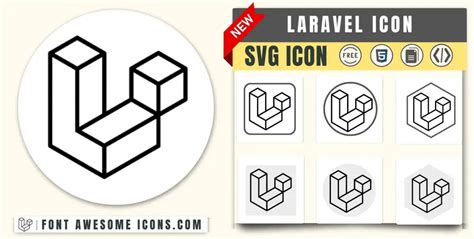 Laravel Icon SVG Code — Download Path / HTML