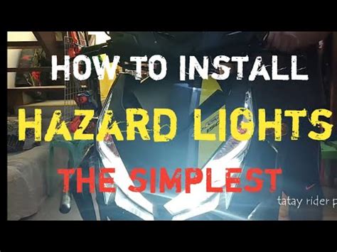 How To Install Hazard Lights On Motorcycle Honda Click YouTube