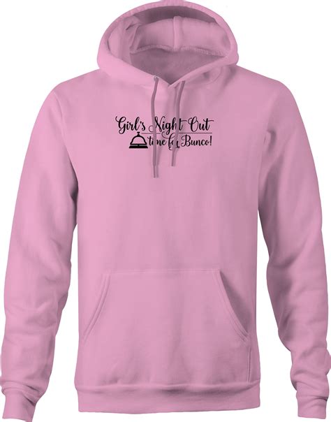 Pink Hoodies Girls Night Out Time For Bunco Bell Dice Game Small