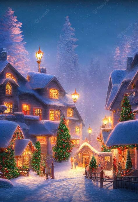 Snow Village Christmas Wallpapers - Wallpaper Cave