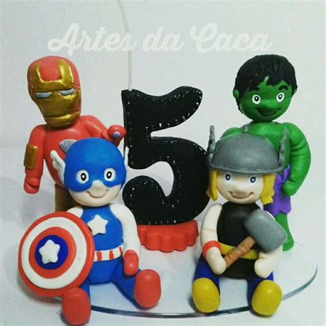 Topo De Bolo Biscuit Vingadores Elo