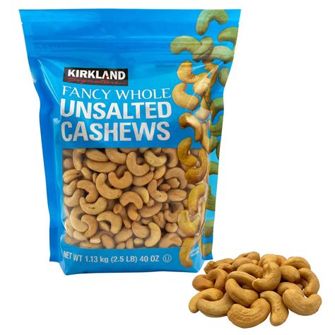 Kirkland Signature Unsalted Roasted Cashews Bag Kg Afro Goods