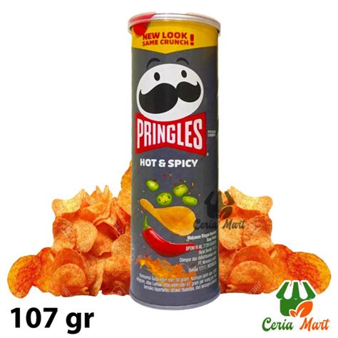 Jual Pringles Hot And Spicy Gr Keripik Kentang Pedas Potato Crispy