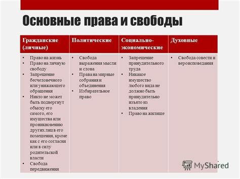 Гражданские и политические права презентация 8 класс