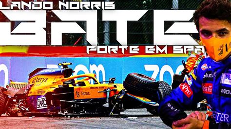 DESTRUÍDO NORRIS BATE FORTE NA EAU ROUGE E PODE FICAR FORA DO GP DA