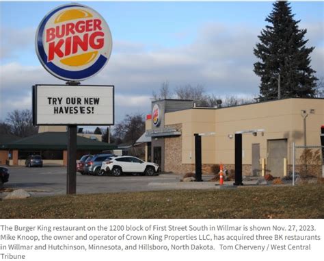 Willmar Burger King Now Owned By Man Who Grew Up In Community