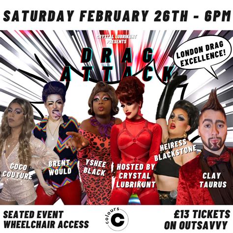 Outsavvy Drag Attack Feb 26th Tickets Saturday 26th February 2022