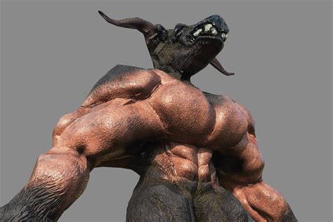 Minotaur Creature 3D Creatures Unity Asset Store