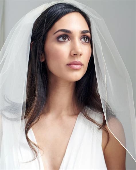 Pencil Edge Bridal Veil In Bridal Hair Down Veil Hairstyles