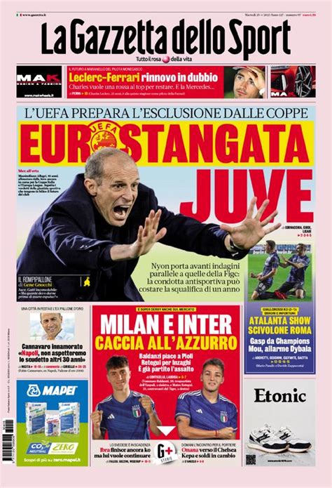 La Prima Pagina Della Gazzetta Dello Sport Del 30 03 2024