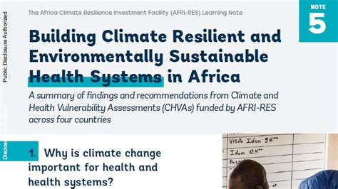 Building Climate Resilient And Environmentally Sustainable Health