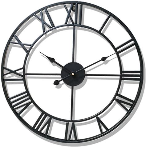 Amazon Peleustech Wall Clock Inch Dia Large Iron Metal Vintage