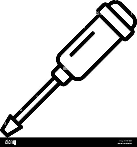 Small Screwdriver Icon Outline Style Stock Vector Image Art Alamy