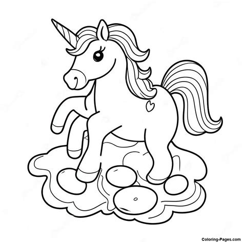 Unicorn Poop Coloring Page Coloring