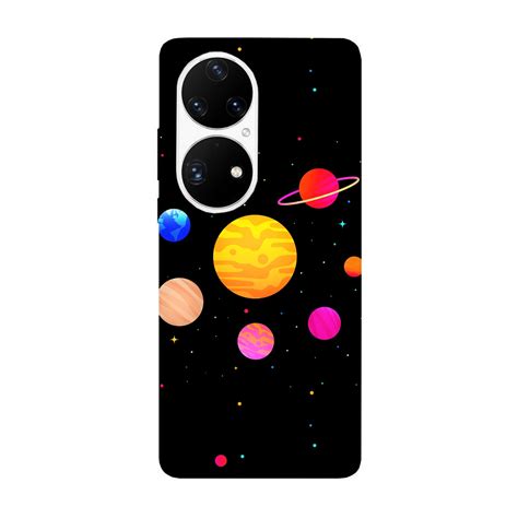 Huawei P40 Modellel Kompatibilis Burkolat Colorful Solar System