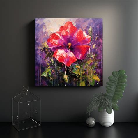 Cuadro Decorativo De Flores Coloridas En Acrílico Compra Ahora