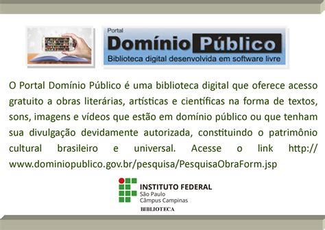 IFSP CAMPINAS Biblioteca Informa Portal Domínio Público