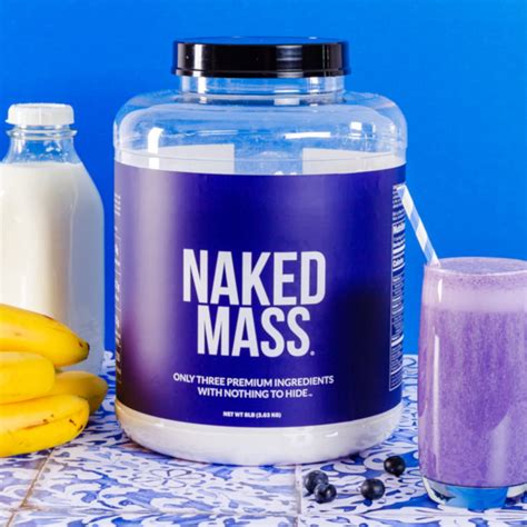Weight Gainer High Protein Bundle LB Unflavored Naked Mass And Sugar Naked Cookies Pack