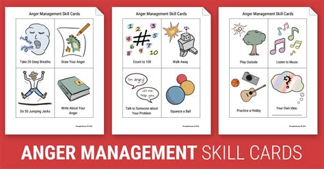 Anger Management Cards Therapist Aid Anger Management Worksheets