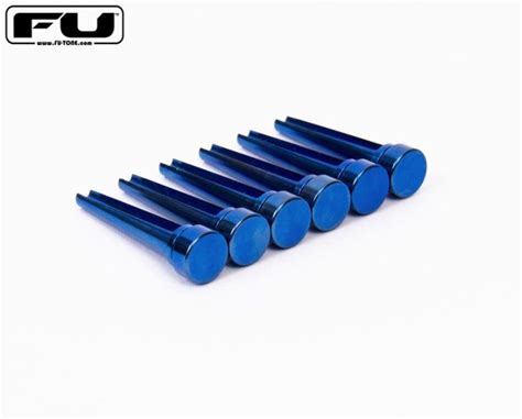 Fu Tone Titanium Acoustic Bridge Pins Blue アコースティックギターブリッジピン チタン製 弦釘