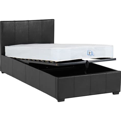 Seconique Waverley Single Black Storage Ottoman Bed Frame Wilko