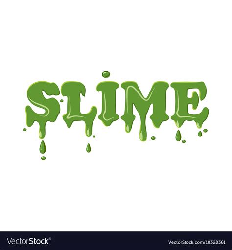 Slime Word Isolated On White Background Royalty Free Vector