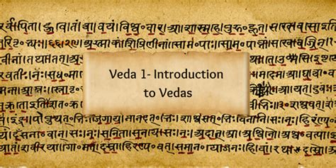 Veda 1 Introduction To Vedas Mit Iiks