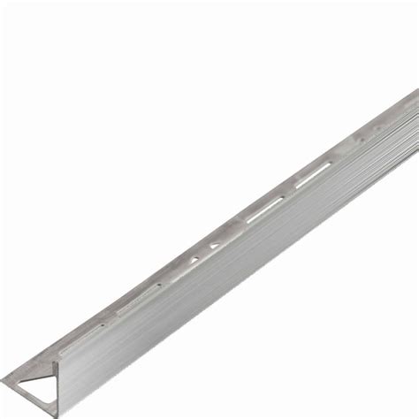 DURAL Durosol Profile 3 8 In L Angle Brushed Stainless Metal Tile Edge