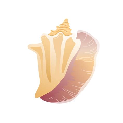 Premium Vector Vector Seashell Icon Colorful Shellfish Isolated On