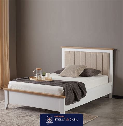 سرير اوف وايت وخشبى Stella Ra Bd09 Stella La Casa