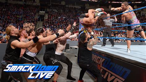 12 Man Tag Team Match SmackDown LIVE Feb 7 2017 YouTube