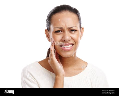 Black Woman Face And Toothache Pain For Dental Care Mouth Injury Or