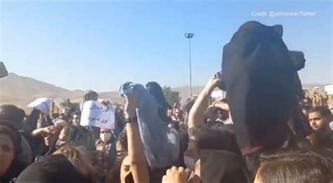 Hundreds Protest After Iranian Womans Alleged Murder Over Hijab Law Demand Death To The