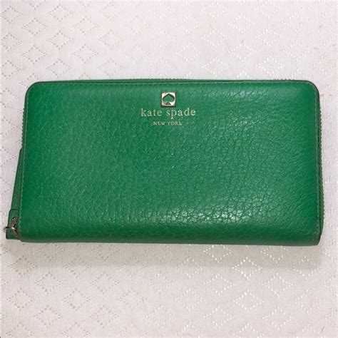 Kate Spade Bags Kate Spade Green Leather Wallet Poshmark